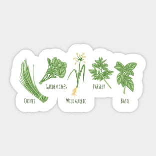 Kitchen Herbs Sticker